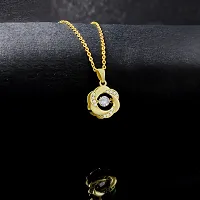 Elegant American Diamond stone locket necklace and Gold Pendant with chain-thumb4