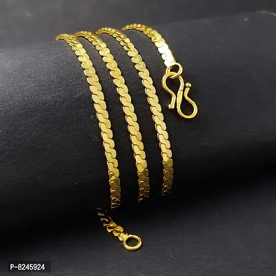 Alluring Brass Polished Gold Plated Chain For Men