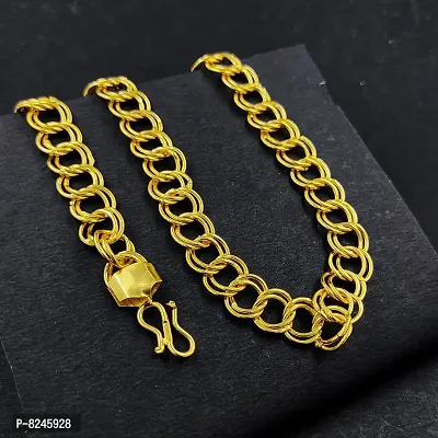 Alluring Brass Polished Gold Plated Chain For Men-thumb2