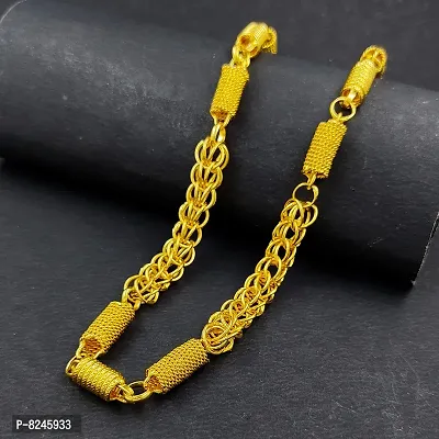 Alluring Brass Polished Gold Plated Chain For Men-thumb0