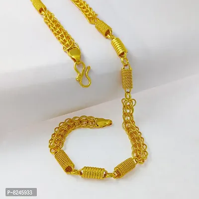 Alluring Brass Polished Gold Plated Chain For Men-thumb5