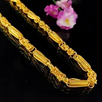 Alluring Brass Polished Gold Plated Chain For Men-thumb2