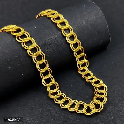 Alluring Brass Polished Gold Plated Chain For Men-thumb0