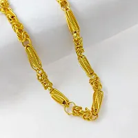 Alluring Brass Polished Gold Plated Chain For Men-thumb3