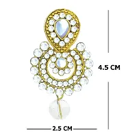 Saizen Floral Gold Plated Studded Drop Earrings Alloy Dangle Earring-thumb1