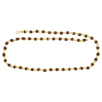 Saizen CHR280 Gold Toned Graced Rudraksha Beads Chain for Men/boys/husband  unisex-thumb2