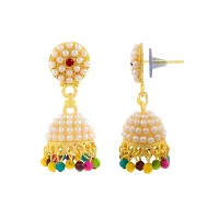 Saizen Traditional Gold Plated Pearl Jhumki Earrings For Women  Girls-thumb3