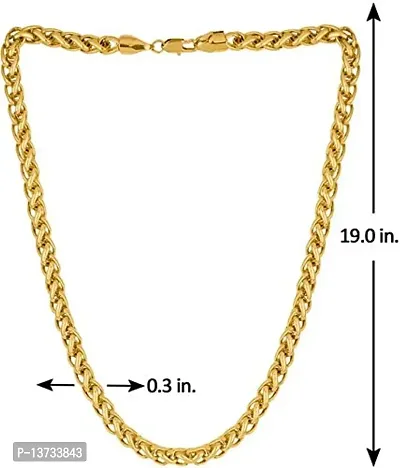 Saizen CH004 22K Gold Plated Chain for Men/Boys/Boyfriend/Husband  Unisex-thumb3