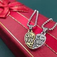 Best Friend Letter Design Pendant with Chain for Girls/Friends  Couples-thumb3