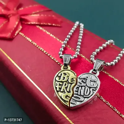 Best Friend Letter Design Pendant with Chain for Girls/Friends  Couples-thumb4