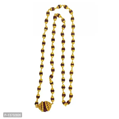 Rudraksha, 22K Yellow Gold Plated CHR166 Stainless Steel Chain for Men/Boys/Boyfriend/Husband  Unisex