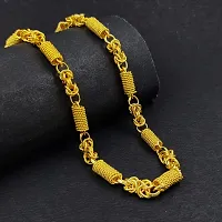 Saizen Designer Fancy Indian Polished Gold Plated Brass Chain Gold Chain for Men-thumb1