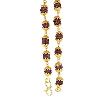 Saizen CHR280 Gold Toned Graced Rudraksha Beads Chain for Men/boys/husband  unisex-thumb3