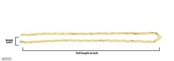 Saizen 22K Yellow Gold Plated Chain for Unisex-thumb4