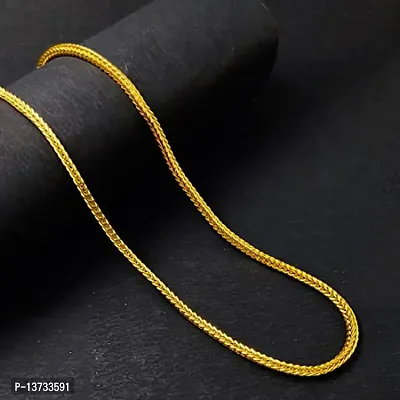 Saizen Indian Polished Gold Plated Brass Chain Gold Chain for Men-thumb2