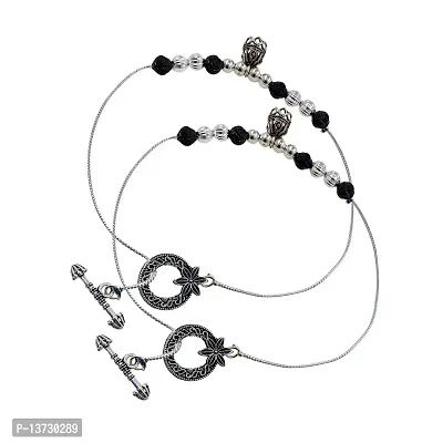 Saizen Payal Silver Plated Fancy Anklet (Style-4)