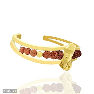 Saizen Rudraksha Shivaji Kada BRR652 for Men/Boys/Boyfriend/Husband  Unisex