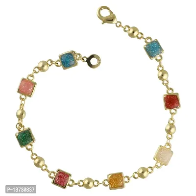 Saizen BR72 Gold Tone Style Handmade Adjustable Charm Bracelet for Girls/Womens