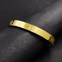 Gold Plated Stainless Steel Classic Designer Cuff Kada for Unisex-thumb2