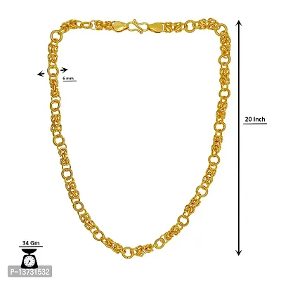Saizen Designer Fancy Indian tradition Polished Gold Plated Brass Chain Gold Chain for Men-thumb2