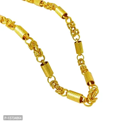 Saizen Designer Fancy Indian Polished Gold Plated Brass Chain Gold Chain for Men