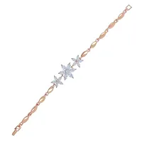 Saizen Gold Tone Diamond Bracelet with Smooth Finish for Women, Girlfriend,Girls  Wife-thumb2