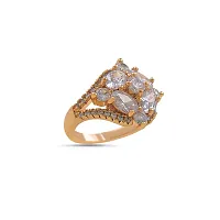 Reliable Golden Stainless Steel American Diamond Rings For Women-thumb2