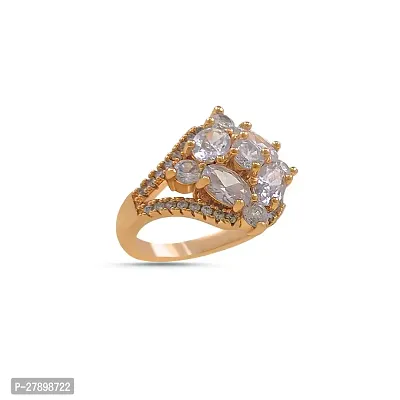 Reliable Golden Stainless Steel American Diamond Rings For Women-thumb3