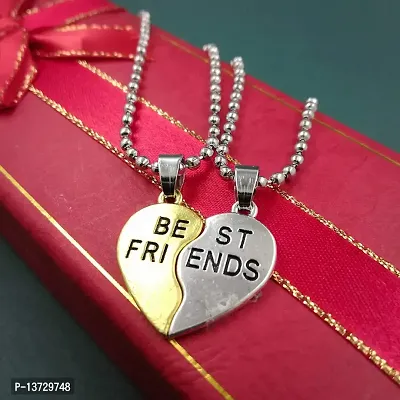 Best Friend Letter Design Pendant with Chain for Boys/Girls/Mens/Friends  Couples-thumb3