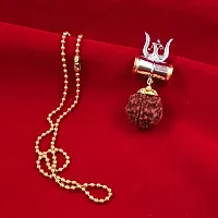 Saizen Gold Plated Stainless Steel Chain Rudraksha for Men and Women (Pendant) (Style - 2)-thumb4