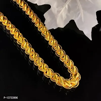 Designer Fancy Indian Polished Gold Plated Brass Chain Gold Chain for Men-thumb3