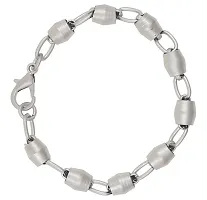 Saizen BR732 Silver Sleek Bracelet for Men/Boys/Husband  Unisex-thumb1