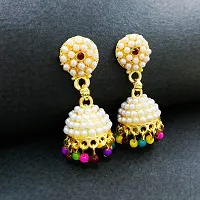 Saizen Traditional Gold Plated Pearl Jhumki Earrings For Women  Girls-thumb4