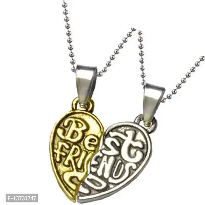 Best Friend Letter Design Pendant with Chain for Girls/Friends  Couples-thumb2