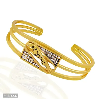 Saizen gold plated american diamond jaguar kada for men and boys
