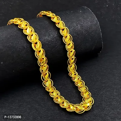 Designer Fancy Indian Polished Gold Plated Brass Chain Gold Chain for Men-thumb2