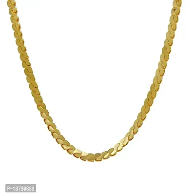 Designer Classic Indian Polished Gold Plated Brass Chain Gold Chain for Men