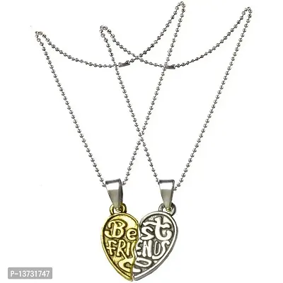 Best Friend Letter Design Pendant with Chain for Girls/Friends  Couples-thumb0