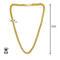 Saizen Designer Fancy Indian Polished Gold Plated Brass Chain Gold Chain for Men-thumb4