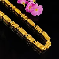 Saizen Designer Fancy Indian Polished Gold Plated Brass Chain Gold Chain for Men-thumb2