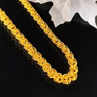 Saizen Designer Fancy Indian Polished Gold Plated Brass Chain Gold Chain for Men-thumb2