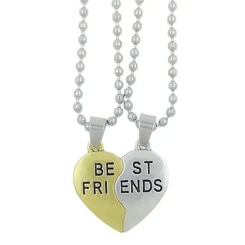 Best Friend Letter Design Pendant with Chain for Boys/Girls/Mens/Friends Couples