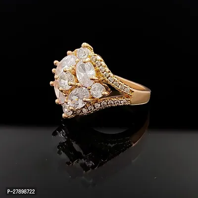 Reliable Golden Stainless Steel American Diamond Rings For Women-thumb0