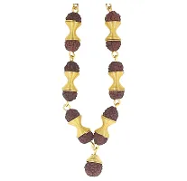 Saizen CHR277 Gold Toned Graced Rudraksha Beads Chain for Men/boys/husband  unisex-thumb2