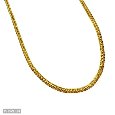 Saizen Indian Polished Gold Plated Brass Chain Gold Chain for Men