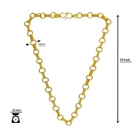 Saizen Designer Fancy Indian Polished Gold Plated Brass link Chain Gold Chain for Men-thumb1