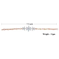 Saizen Gold Tone Diamond Bracelet with Smooth Finish for Women, Girlfriend,Girls  Wife-thumb3