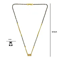 Saizen Gold plated Ad Mangalsutra tanmaniya Black Beaded Golden chain For Women and traditional mangalsutra-thumb2