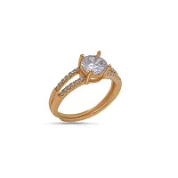 Reliable Golden Stainless Steel American Diamond Rings For Women-thumb1