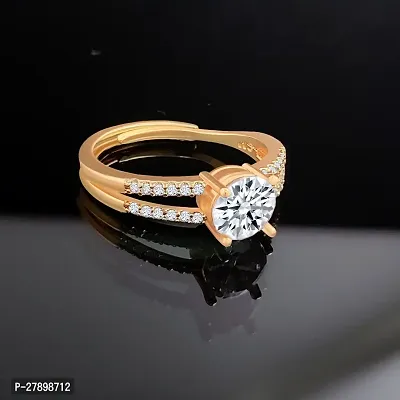 Reliable Golden Stainless Steel American Diamond Rings For Women-thumb0